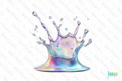 Holographic Drips And Splashes Clipart Product Image 1
