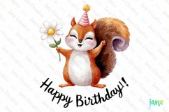 Happy Birthday Animals Sublimation Clipart Product Image 1