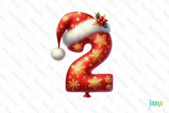 Santa Claus Balloon Alphabet Number 2 Clipart Product Image 1