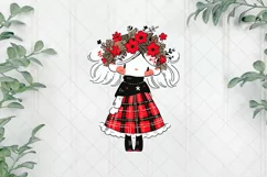 Christmas Girl Children's Book Clipart Product Image 1