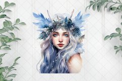 Winter Fairy Watercolor Sublimation Clipart Product Image 1