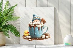 Gnome Coffee Cup Watercolor Clipart Product Image 2