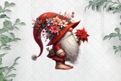 Red Floral Gnome Sublimation Product Image 1