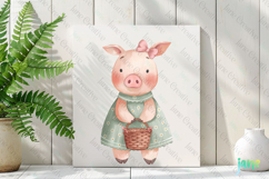 Rustic Vintage Farmhouse Spring Charm Clipart Product Image 2