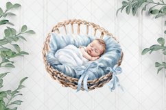 Blue Boho Baby Shower Sublimation Clipart Product Image 1