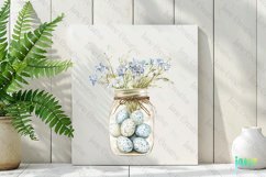 Easter Floral Mason Jar Bouquet Clipart Product Image 3