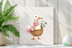 Duck Spring Rustic Farm Vintage Clipart Product Image 3