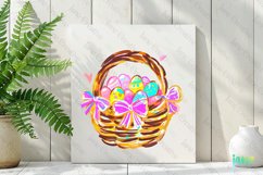 Brushstroke Easter Eggs Basket Clipart Product Image 3