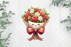 Kawaii Bouquet Valentine&#039;s Day Clipart Product Image 1