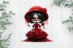 Mexican Skull Dressed Sublimation Clipart Product Image 1