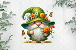 Green Floral Gnome Sublimation Product Image 1