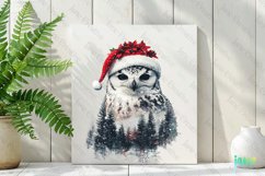 Double Exposure Christmas Snowy Owl Clipart Product Image 2
