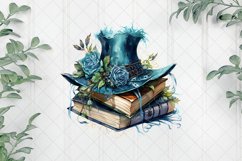 Gothic Turquoise Halloween Book Sublimation Product Image 1