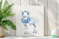 Chinoiserie Easter Sheep Clipart Product Image 3