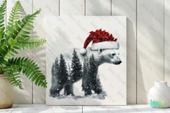 Double Exposure Christmas Polar Bear Clipart Product Image 2