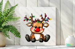 Hand-drawn Cartoon-style Reindeer Christmas clip art Product Image 3