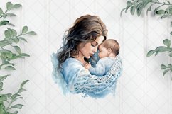 Blue Boho Baby Shower Sublimation Clipart Product Image 1