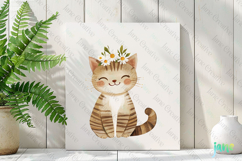Cat Spring Rustic Farm Vintage Clipart Product Image 3
