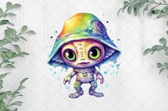Funny Alien Sublimation Clipart Product Image 1