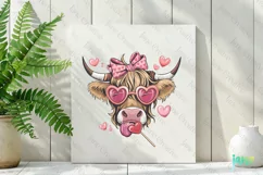 Valentine Highland Cow PNG Clipart Product Image 2