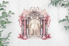 Pink Christmas Gate Sublimation Clipart Product Image 1