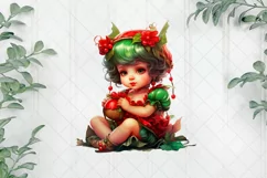 Amazing Fairy Christmas Baby Sublimation Clipart Product Image 1
