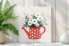 Daisy Can Spring Rustic Farm Vintage Clipart Product Image 3
