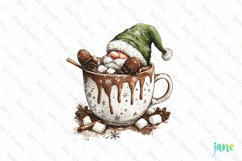 Gnome Coffee Cup Watercolor Clipart Product Image 1