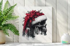 Double Exposure Christmas Skull Clipart Product Image 2