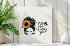 Messy Bun Having Fun Sublimation Product Image 2