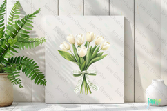Tulips Spring Rustic Farm Vintage Clipart Product Image 3