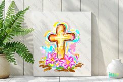 Brushstroke Easter Cross Clipart Product Image 3
