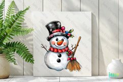 Hand-drawn Cartoon-style Snowman Christmas clip art Product Image 3