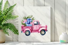 Christmas Truck Chinoiserie Clipart Product Image 3