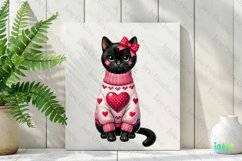 Valentine Black Cat PNG Clipart Product Image 2