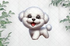 Whimsical Funny Bichon Frisé Dog Clipart Product Image 1