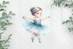 Watercolor Blue Baby Ballerina Clipart Product Image 1