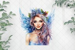 Winter Fairy Watercolor Sublimation Clipart Product Image 1