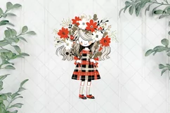 Christmas Girl Children's Book Clipart Product Image 1