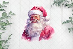 Pink Christmas Santa Claus Sublimation Clipart Product Image 1