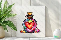 Valentine&#039;s Day Glass Potion Bottle Clipart Product Image 3