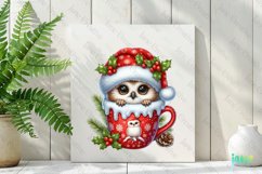 Christmas Mug Owl Clipart Product Image 2
