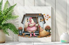 Pink Gingham Hen Mother’s Day Clipart Product Image 2