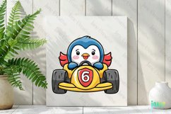 Cute Racing Animals Sublimation Clipart Product Image 2