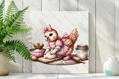 Pink Gingham Hen Mother’s Day Clipart Product Image 2