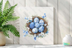 Chinoiserie Easter Nest Eggs Clipart Product Image 3