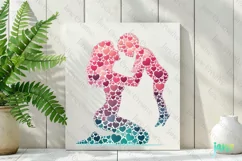 Mom And Baby Made Of Hearts Clipart Product Image 2