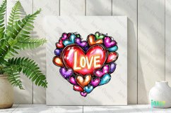 Valentine&#039;s Day Pink Heart-shaped Balloon Clipart Product Image 3