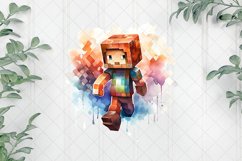 Watercolor Pixelated Sublimation Clipart Product Image 1