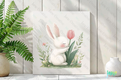 Bunny Spring Rustic Farm Vintage Clipart Product Image 3